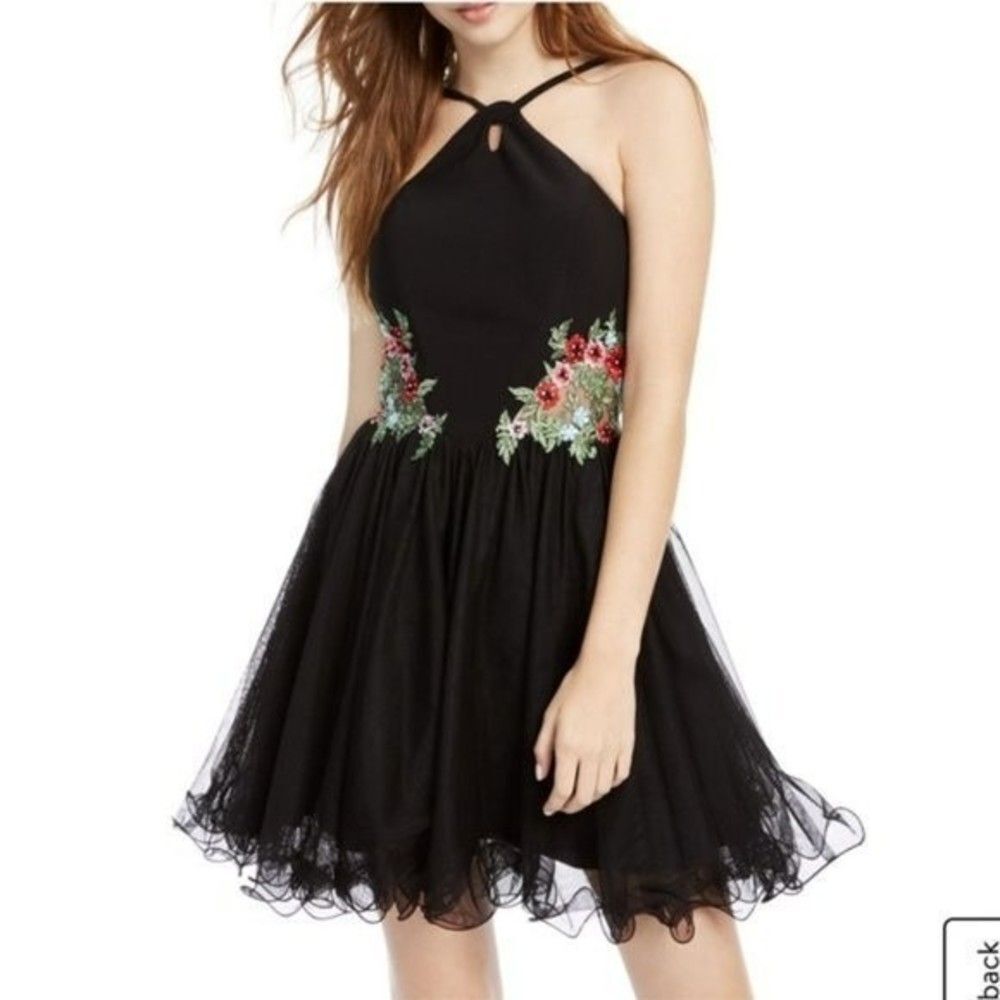 BLONDIE Sleeveless Short Fit + Flare Party Dress